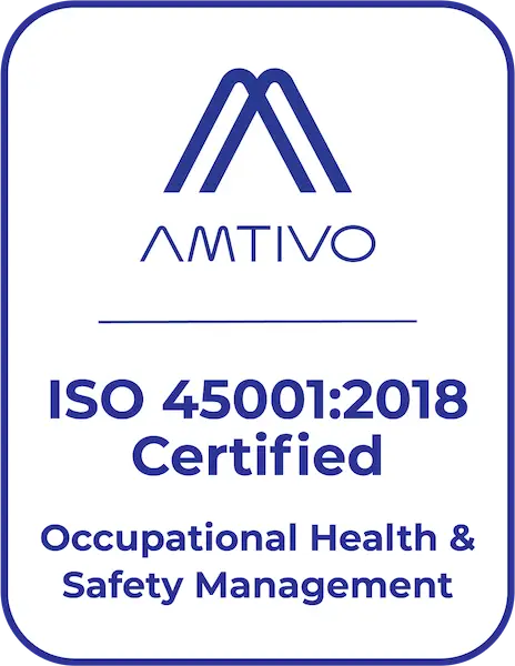 Amtivo ISO 45001:2018 Certified Occupational Health & Safety Management