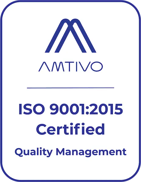 Amtivo ISO 9001:2015 Certified Quality Management